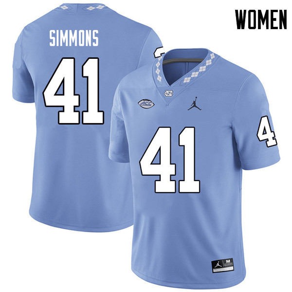 Jordan Brand Women #41 Brian Simmons North Carolina Tar Heels College Football Jerseys Sale-Carolina